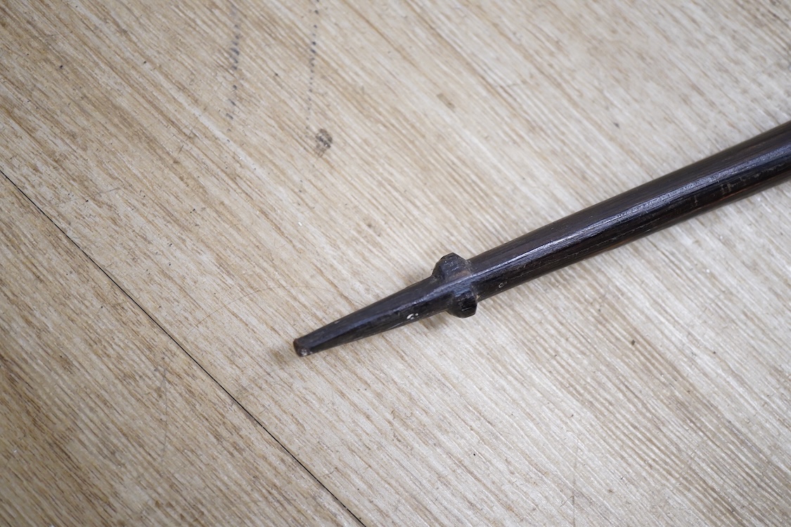 A Nigerian tribal ebony staff, 169cm long